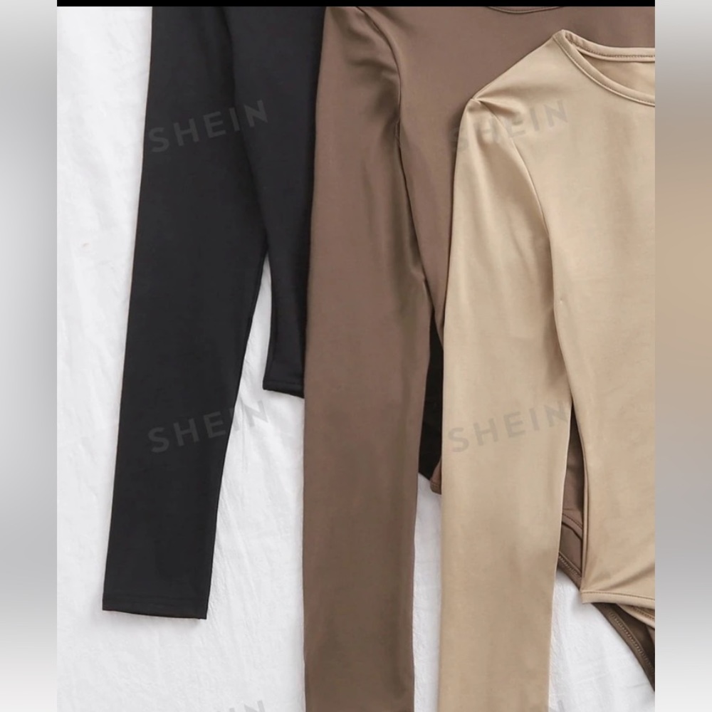 Multi Color Neutrals 3 Pack Basic Bodysuits - Picture 4 of 5
